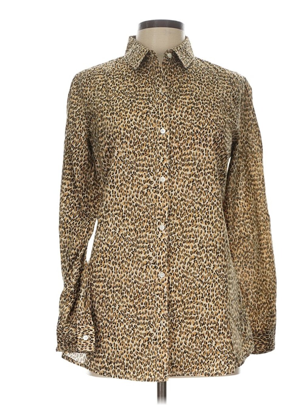 J. McLaughlin Leopard Collared Shirt